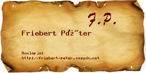 Friebert Péter névjegykártya